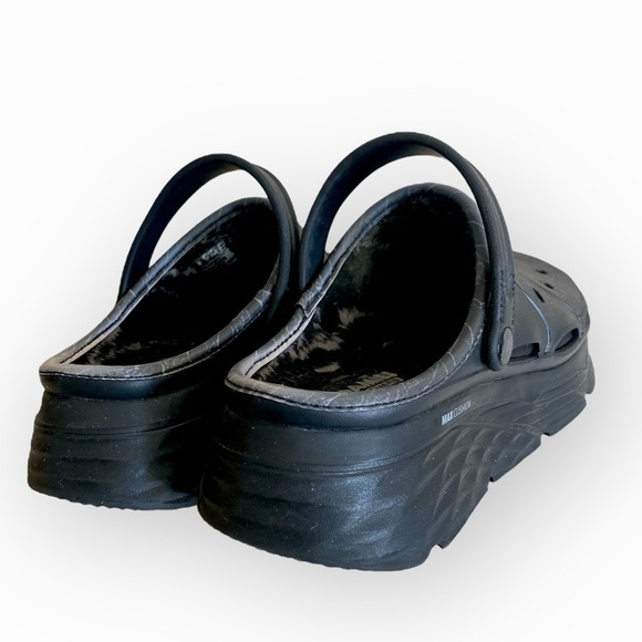 SKECHERS MAX CUSHIONING PLATFORM Faux Fur Lined Foamies Mules Size 10 Gothic - Picture 4 of 15